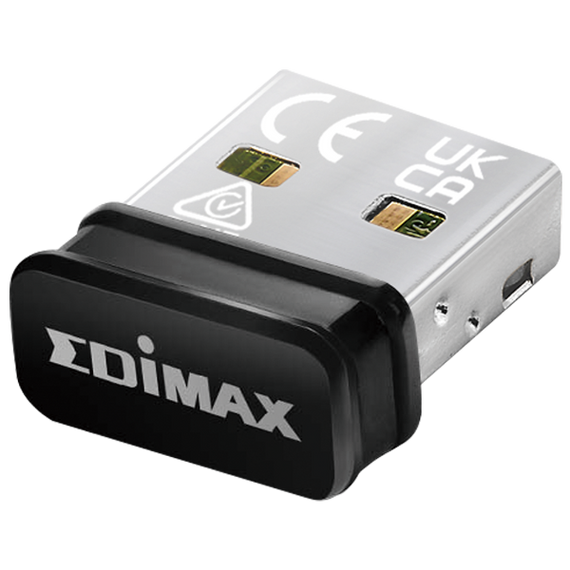 EDIMAX AC600 Wi-Fi 5 Dual Band Nano USB Adapter. Wireless 802.11b/g/n. Data Transfer Rate up to 433Mbps (5GHz) and 200Mbps* (2.4GHz) - WPA3-SAE (Personal) - WPA2 - WPA - WEP - 802.1x Encryption.