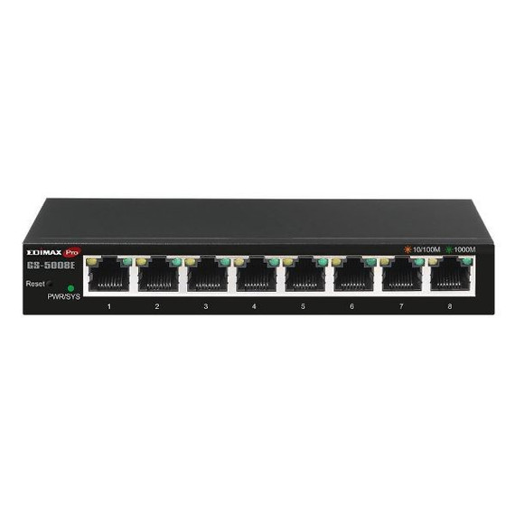 EDIMAX 8-Port Gigabit Ethernet Web Smart Switch. Supports VLAN - ICMP Snooping - 802.1p QoS - Link Aggegation - Broadcast Storm Control. 16Gbps Switching Capacity. Fanless. Wall Mountable
