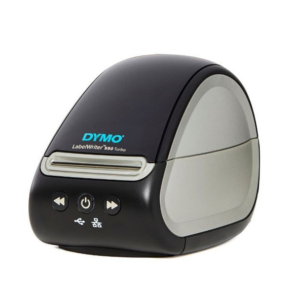 DYMO LabelWriter 550 Turbo Label Printer. Print up to 71  Labels per Minute - Customize Print Address Name Badges - File Folder - Barcode Labels.For PC & MAC - 300 x 300 DPI - No Keyboard.