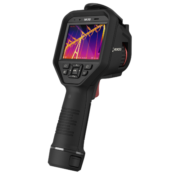 HIKMICRO M30 Handheld Wi-Fi Manual Focus Thermal Imaging Camera. 3.5" LCD Touch Screen. Thermal - Visual - Fusion - PIP & Blending Image Modes. Thermal Resolution: 110 -592 Pixels.
