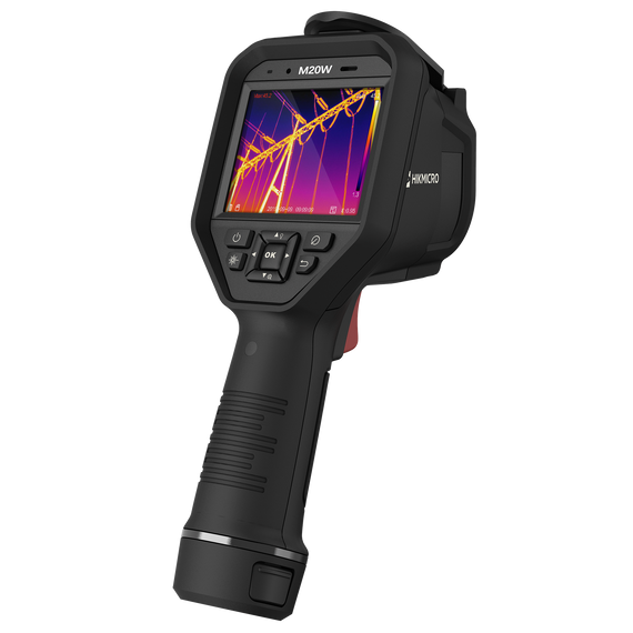 HIKMICRO M20W Handheld Wi-Fi Thermal Imaging Camera. 3.5" LCD Touch Screen. Thermal - Visual - Fusion - PIP & Blending Image Modes. Thermal Resolution: 49 -152 Pixels. NETD: Less than 40 mK.