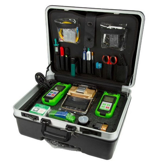 GOLDTOOL Advanced Fiber Optic Tool Kit. High Precision Fast Fusion Splicing.