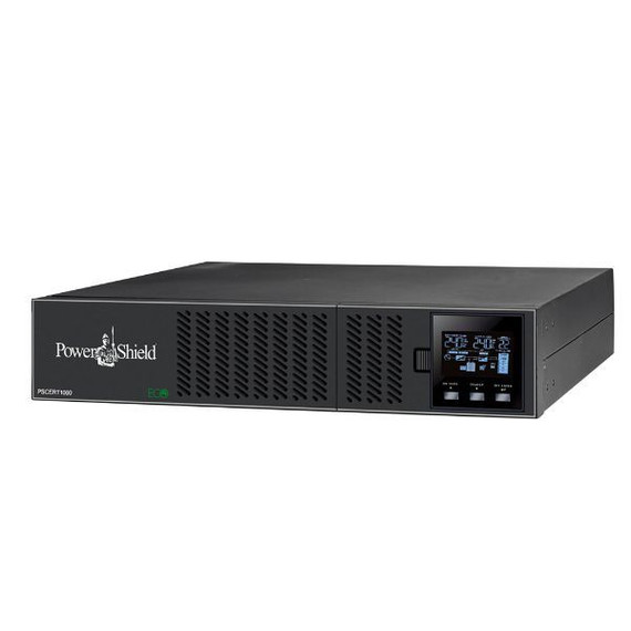 POWERSHIELD Centurion RT 1000VA/ 900W Double Conversion True Online UPS. Power Factor 0.9 Rack/Tower Design (2RU) Hot-Swappable Battery. EBM Compatible to Extend Runtime.
