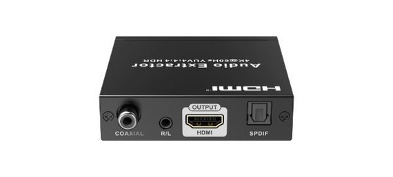 LENKENG HDMI Audio Extractor. 1x HDMI In. 1x HDMI Out. 3x Audio Out. Audio Signal Out via Toslink (Optical Audio) - Coaxial or 3.5mm R/L Audio Port.