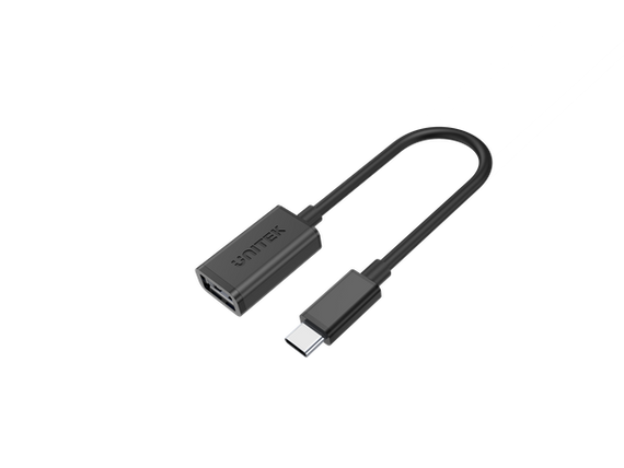 UNITEK 0.2m USB 3.0 USB-C Male to USB-A Female Cable. OD: 4.0mm, Nickel Plated, Ultra-Compact Cable, Reversible USB-C Connector, Supports Data Transfer Speed up to 5Gbps, Sync & Charging. Black Color Y-C476BK UNITEK 0.2m USB 3.0 USB-C Male to USB-A Female Cable. OD: 4.0mm, Nickel Plated, Ultra-Compact Cable, Reversible USB-C Connector, Supports Data Transfer Speed up to 5Gbps, Sync & Charging. Black Color Y-C476BK