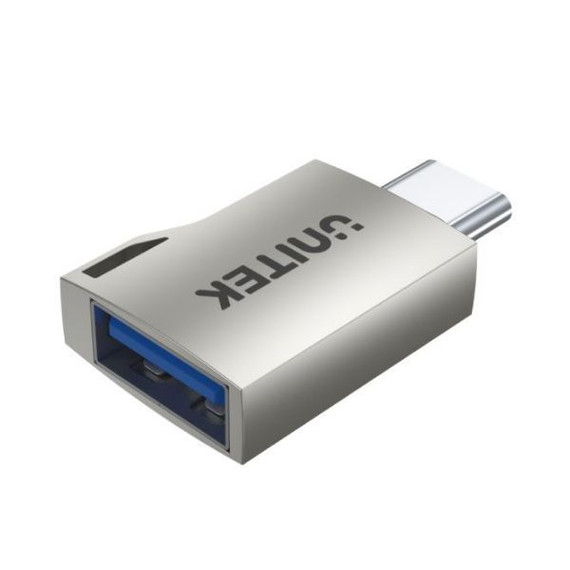UNITEK USB-C Male to USB-A Female Ultra-Tiny Adaptor with Easy Grip Design. Supports Superspeed 5Gbps. Built Tough with Zinc-Alloy Housing & Keychain Eye. Supports QC3.0 & Up to 9V/2A Charging. A1025GNI