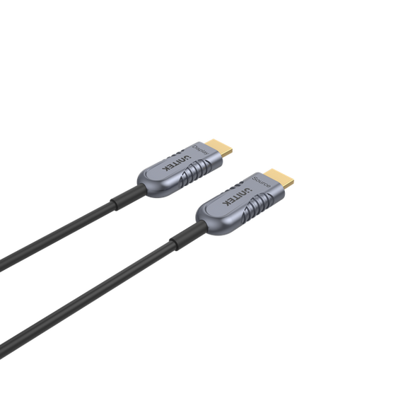 UNITEK 70M Ultrapro HDMI2.1 Active Optical Cable. Color: Space Grey + Black.