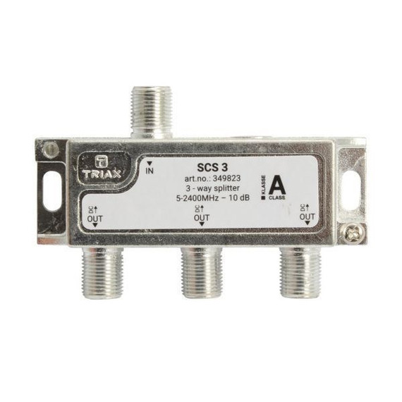 TRIAX RF 3-Way Splitter 5~2400MHz. All Ports Power Pass - Diode Steered
