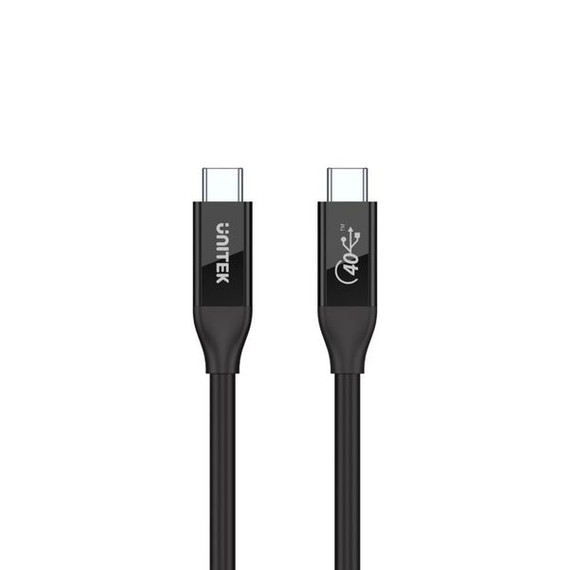 UNITEK 0.8m USB-C to USB-C 4.0 Cable. Supports up to 40Gbps Transfer Rate - 100W 20V/5 A Power Delivery. 8K Ultra HD Display. Compatible with Thunderbolt 3 and 4 USB-IF Certified. Black