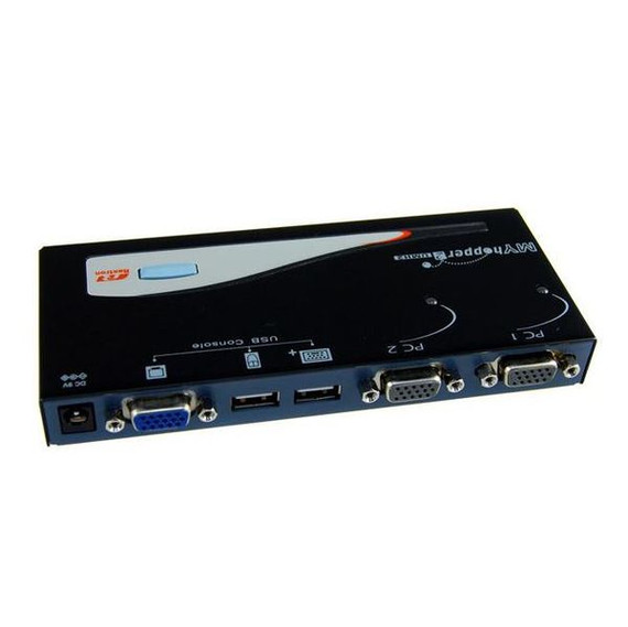 REXTRON 2-Port USB-A KVM Switch. Share 1x USB k/b/USB Mouse/Video with 2x PCs. USB / VGA leads included.