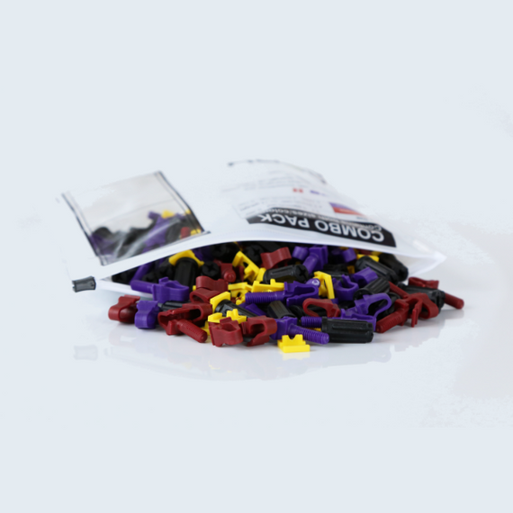 RACKSTUDS Series II Combo-pack with 40 sets of each Size/Colour. Smart Rack Mounting System. Universal Replacements for cage nuts Used to Mount IT - Pro A/V - Security and Telecommunications equipment in 19