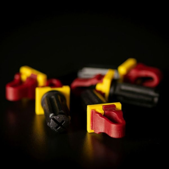 RACKSTUDS Series II 100-pack Maroon Smart Rack Mounting System. Universal Replacement for Cage Nuts Used to Mount IT - Pro A/V - Security & Teleco Equipment in 19". Designed For Rails 2.2mm Thick.