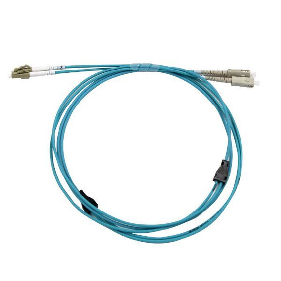 DYNAMIX 15M LC/LC OM3 Armoured Fibre Lead (Duplex, Multimode) Aqua 3.3mm LZSH Jacket