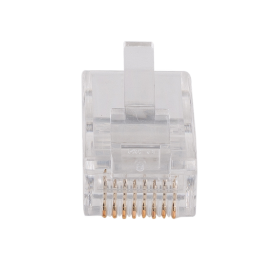 DYNAMIX Cat6 RJ45 Plug 20pc Bag, 8P8C 2 Piece Modular Plug (Rounded Solid). 50 micron