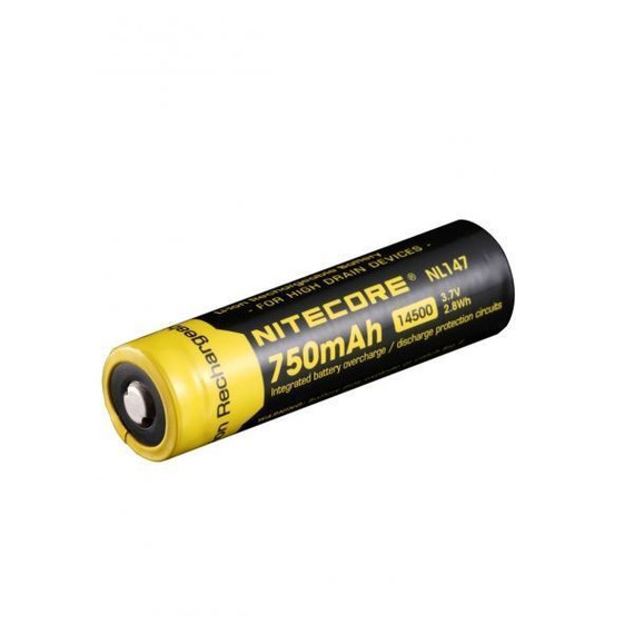 Nitecore Li-Ion Rechargeable 14500 Battery 3.7V 750Mah