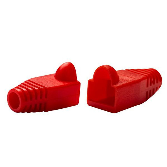 DYNAMIX RED RJ45 Strain Relief Boot (6.0mm Outside Diameter). 20pk bag.