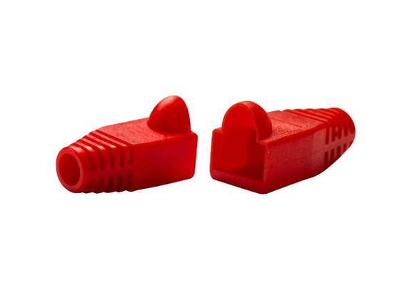 DYNAMIX RED RJ45 Strain Relief Boot (6.0mm Outside Diameter). 20pk bag.