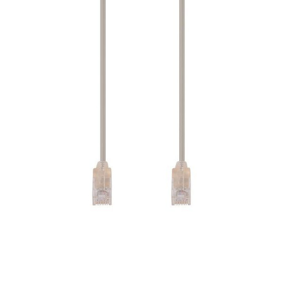 DYNAMIX 2m Cat6A 10G Beige Ultra-Slim Component Level UTP Patch Lead (30AWG) with RJ45 Unshielded Gold Plated Connectors. Supports PoE IEEE 802.3af (15.4W).