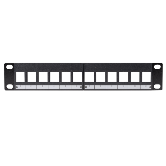DYNAMIX 10'' 12 Port Unloaded Keystone Panel