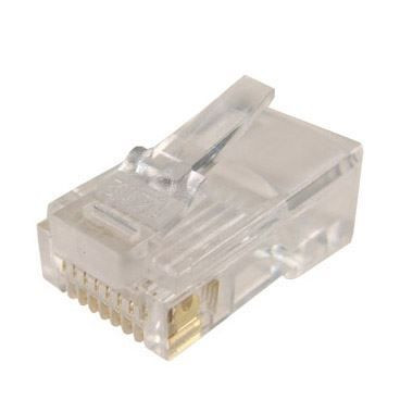 DYNAMIX RJ45 Plug 20pc Bag, 8P8C Modular Plug (Round, Stranded) . 50 micron