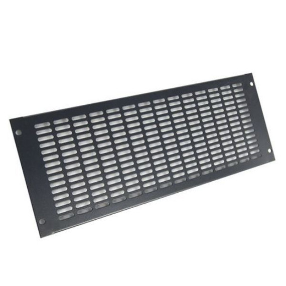 DYNAMIX 4RU Vented Blanking Panel. Black Colour Includes 4x Cage Nuts.