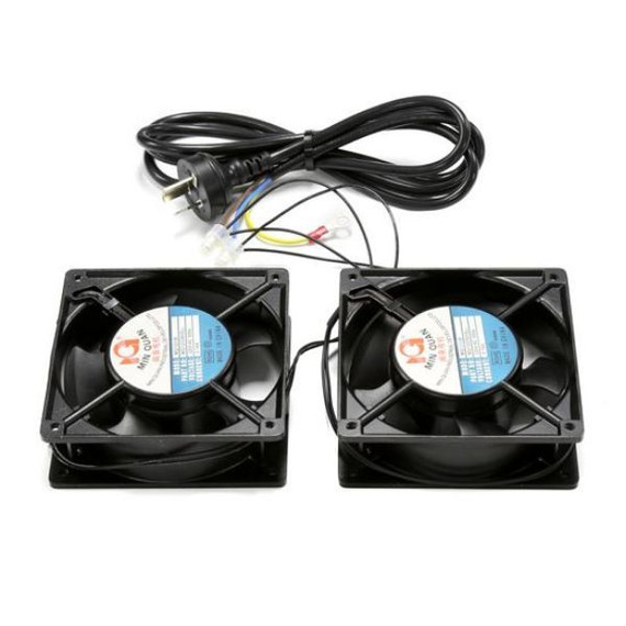 DYNAMIX Replacement Fan Kit for RSFDSx, RWMx & RDMEx Series Wall Mount Cabinets. Includes 2x Fans (RAFAN) Connected to a Power Cable (C-POWERC) with Earth Connector.