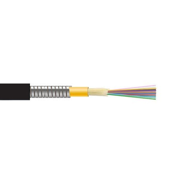 DYNAMIX 1km OM3 6 Core Multimode Micro Armoured Fibre Cable Roll Indoor Outdoor Rated. Black ONFR Jacket. ** Brought into order only