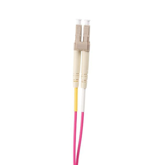 DYNAMIX 2M 50u LC/LC OM4 Fibre Lead (Duplex, Multimode) Raspberry Pink LSZH Jacket