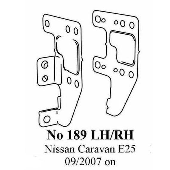 Radio Brackets Nissan Caravan E25  09/2007 On Side Brackets