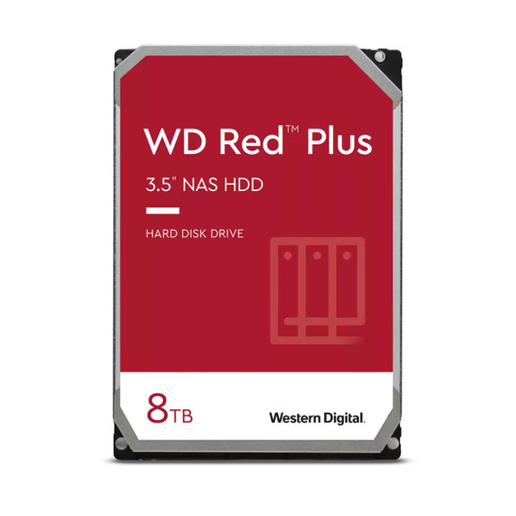 Wd Red Plus 8Tb Hdd 3.5" Nas Sata 256Mbs 7200Rpm 3Yrs Wty