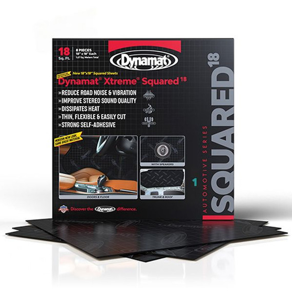 Dynamat Xtreme Squared Sound Deadening (457Mm X 457Mm 1.72Mm 1 Inch Cutting Grid) 8 Sheet Pack