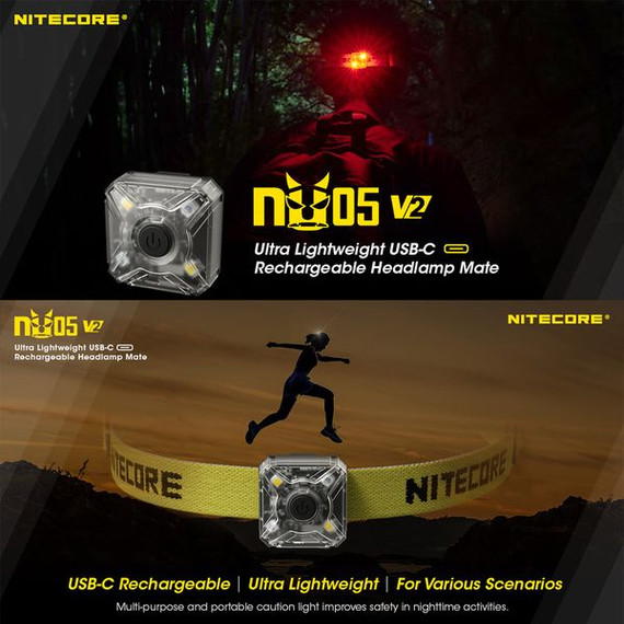 Nitecore Nu05 V2 Mini Usb Head Torch