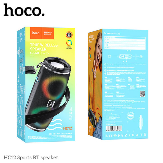 Hoco 10W Premium Bluetooth Speaker w/ Light & Strap (HC12)