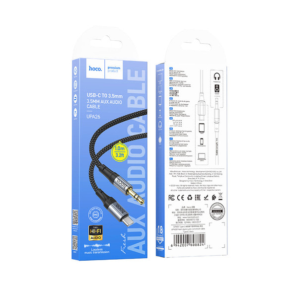 Hoco USB-C to 3.5mm Aux Cable (UPA26)