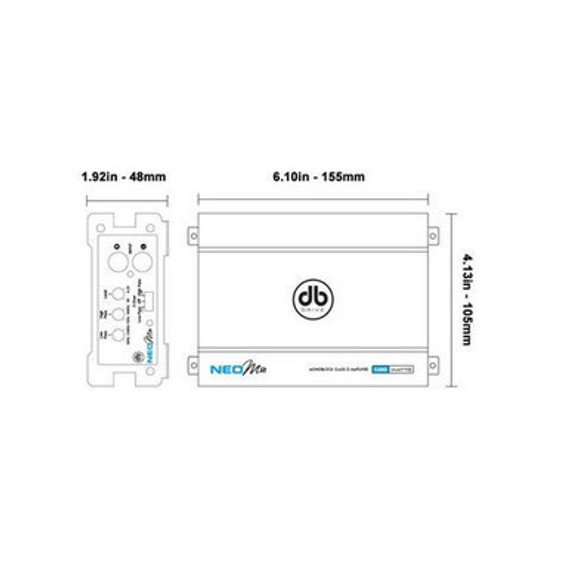 Db Drive Amplifier Neo Mini 2 Ch - 125W Rms X 2 @ 4Ohm / 250W Rms X 2 @ 2Ohm