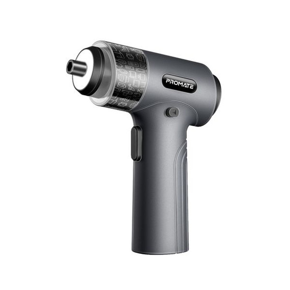 PROMATE 36-Pieces Cordless Electric DIY Hand held ScrewDriver Kit with LED Fill Light. 200RPM with 5N.m of Torque. Built-in 2500mAh Battery, USB-C Charging Port, 32 Magnetic Screwdriver Bits.