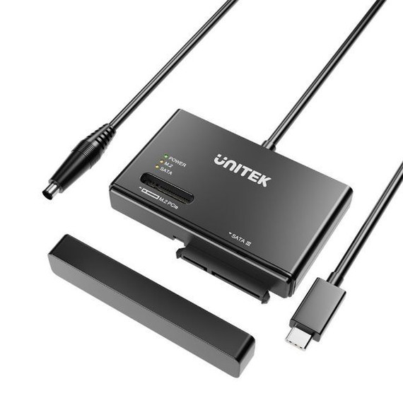 UNITEK NVMe M.2 SSD Enclosure Adapter with 100cm Cable. Supports M Key In Any Sizes M.2 2.5" / 3.5" SATA Solid State Drives. Tool-Free. Plug-and-play. 