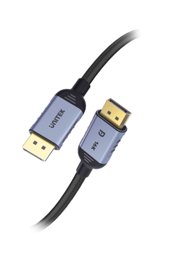 UNITEK 3m DisplayPort V2.1 Cable. Supports 16K@60Hz, 8K@120Hz, & 4K@240Hz.   