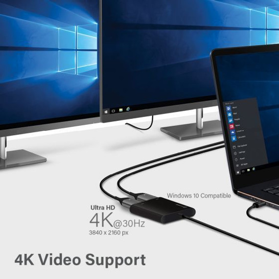 Alogic Usb-C To Dual Hdmi 2.0 Adapter 4K- 30Hz