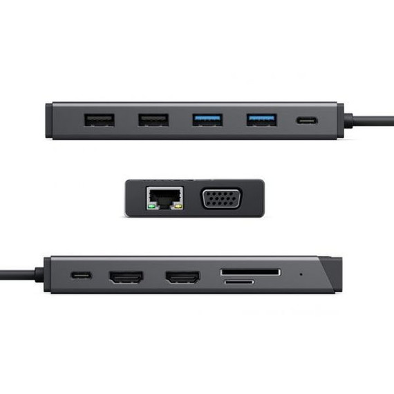 Alogic Usb-C Dual Display 12-In-1 Pt(100W) Dock- 2 X Hdmi 4X Usb-A 1 X Usb-C 1 X Rj45 1 X Vga 1 X Micros Sd/Sd Card Reader
