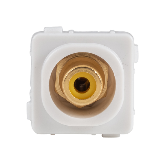 AMDEX Yellow RCA to F Connector. Gold Plated    