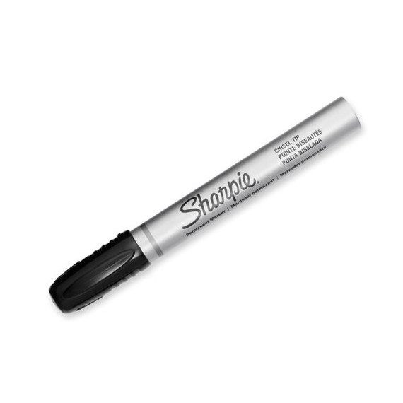 SHARPIE 12-Pack Metal Permanent Marker with Durable Chisel Tip. Tough, Durable, & Built for the Craftsmen. Bold Ink Marks on Wet & Oily Surfaces. Quick-drying Ink. Line Width: 2.0-5.0mm.