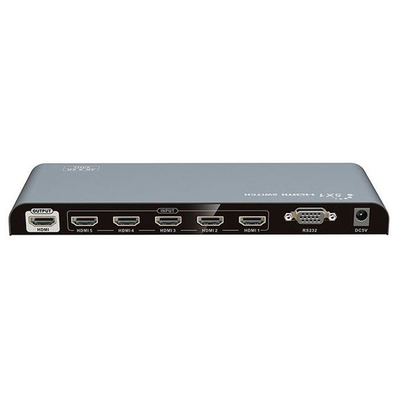 LENKENG 4K 5-In-1-Out HDMI Switch Ultra-HD 4K2K@60Hz. Bandwidth up to 18Gpbs. HDMI 2.0, HDCP 2.0 compliant. HDMI 3D. Includes Remote Control. Max Res: 4K2K@60Hz (3840x2160)