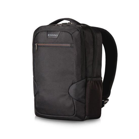 EVERKI Studio ECO Expandable Slim Laptop Backpack up to 15". Made with Sustainable Materials! Integrated Laptop Corner Guard System. Trolley Handle Pass-through. Easy-adjust Strap.