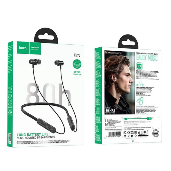 Hoco Sports Bluetooth Earphone W/ 80 Hours Long Battery Life (Es70)