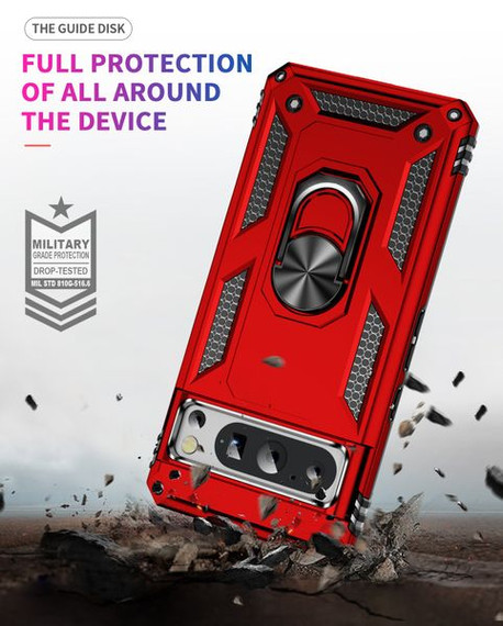 Google Pixel 8 Pro      Military Armour Ring Case    Red