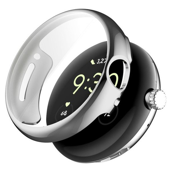 Google Pixel Watch Soft Gel Case Silver Google Pixel Watch Soft Gel Case Silver