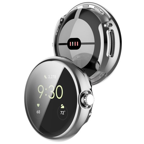 Google Pixel Watch Soft Gel Case Silver Google Pixel Watch Soft Gel Case Silver