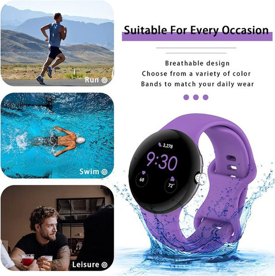 Google Pixel Watch      Silicone Strap   Purple