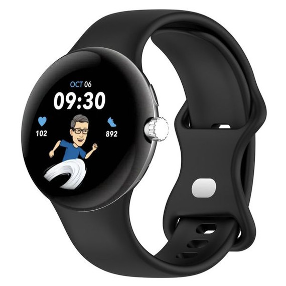 Google Pixel Watch 2      Silicone Strap   [Black - Small]